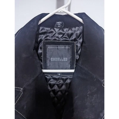 Excelled Brand XL Suede Black Heavy Winter Jacket Coat - Image 1 of 4