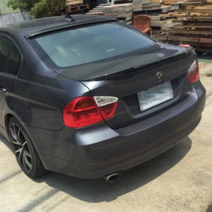 UNPAINTED FRP FOR BMW E90 SEDAN HIGH KICK V LOOK TRUNK SPOILER REAR WING - Picture 1 of 7
