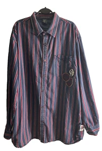 Vintage Marithe Francois Girbaud Herren Hemd XXL Vertical Stripe 90s Y2K - Bild 1 von 10