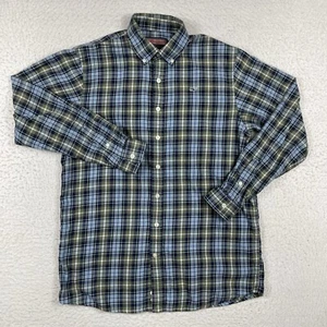 Vineyard Vines Shirt Boys XL Blue Green Plaid Youth School Whale Logo Preppy - Picture 1 of 12