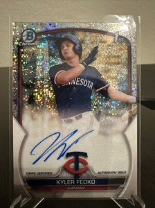 2023 Bowman Chrome Sparkle Kyler Fedko Auto /299 Minnesota Twins #CPA-KF