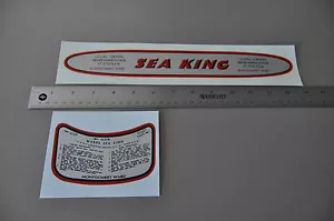 Sea King WATER SLIDE decals Montgomery Wards outboard motor Fox Grips - Picture 1 of 1