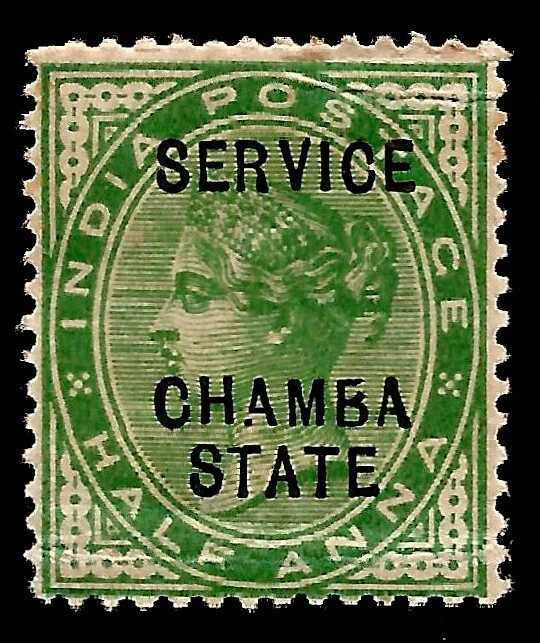 Chamba State Broken B & A Variety India Overprint Queen Victoria Mint Stamp 1898 - Image 1 of 1