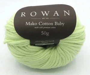 Rowan Mako Cotton Baby Yarn 1 ball color 1001 Spring Green Cotton/Lyocell 109 yd - Picture 1 of 5