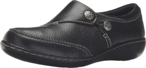 BNWT Clarks Ladies Ashland Lane Q Loafer Leather Shoes, Black, UK4.5 / EU37.5 EE - Picture 1 of 7
