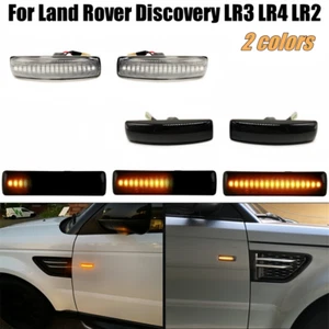 For Land Rover Discovery LR3 LR4 LR2 Dynamic LED Side Marker Turn Signal Lights - Picture 1 of 16