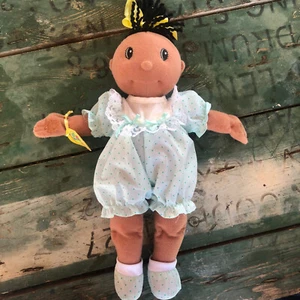 VINTAGE ZAPF CREATION MAGGIE RAGGIES CLOTH DOLL PLUSH AFRICAN AMERICAN 90’s Toy - Picture 1 of 6