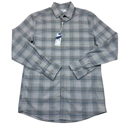 Camisa esportiva Southern Tide masculina xadrez cinza desempenho Lake Ridge manga longa P - Imagem 1 de 4