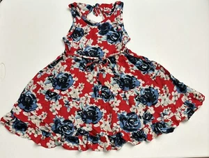 Justice Girls Floral Print Dress Size 8 - Picture 1 of 3