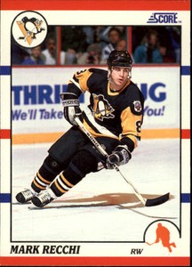 1990-91 Score Hockey #186 Mark Recchi RC