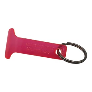 Vtg Michigan Lottery 25th Anniversary Pink Plastic Ticket Scratcher Keychain - Picture 1 of 6