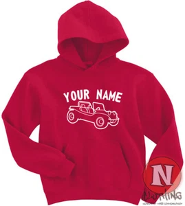 Personalised Beach Buggy Hoodie kids Hoody cool fun activity sports activewear - Picture 1 of 13