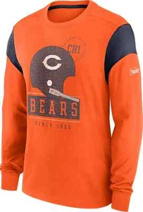 Chicago Bears Shirt Retro Vintage Throwback Nike Men's Medium Shirt Long Sleeve - Picture 1 of 2