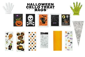 Halloween Party Cello Trick or Treat Bags for Sweets Favours Cookies - Picture 1 of 13