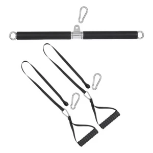 LAT Pull Down Bar Back Strength Workout Handle Pulley Cable Machine Attachment - Picture 1 of 8