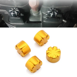 4ⅹ Billet Machined Head Bolt Mutter Abdeckkappe für T120 Thruxton Scrambler Gold - Imagen 1 de 10