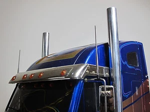 Pair simulation Mirror Mount CB Spring Metal Antenna Tamiya 1/14 R/C King Hauler - Picture 1 of 2