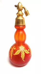 Antique 1920s French Glass Perfume Scent Atomizer Signed Grivor Art Nouveau rare - Picture 1 of 10