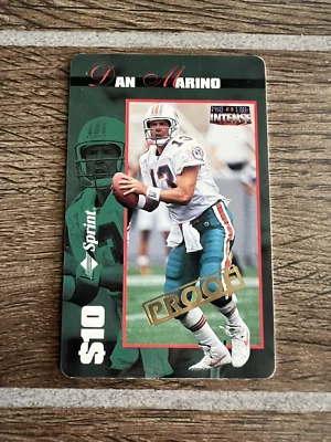 Dan Marino 1996 Pro Line Intense Sprint PROOF Phone Cards #05 of 33 - Image 1 of 4