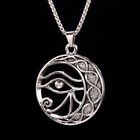 Egypt Eye Of Horus Pendant Protection Necklace For Men Punk Jewelry Chain 24"