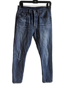Levi's Skinny Jeans Women's 27 x 28 Big E Remake 501 S Blue Denim Button Fly - Picture 1 of 9