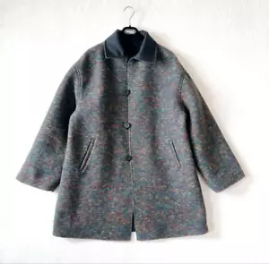 MISSONI Reversible Oversized Coat One Size Black Multicolor Textured Design - Picture 1 of 7