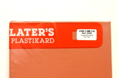 SLATERS PLASTIKARD Slaters 0399 4mm English Bond Brick Red Sheet