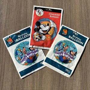 Vintage 90er Disney Mickey Mouse Unlimited Geburtstag Luftballons Goofy Geschenk 3 Stück - Bild 1 von 4