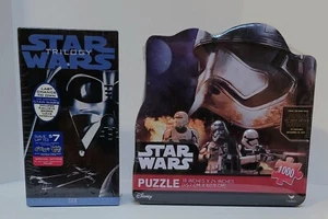 Star Wars Collectible Lot - Puzzle and Trilogy VHS Tapes ~ BOTH NEW SEALED - Picture 1 of 4