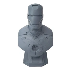 IRONMAN  Bust 3D Printed Figure In Paintable Plastic Filament 8 Inches Tall - Picture 1 of 6