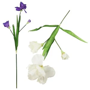 3 Head Large Lisianthus Spray - Artificial Silk Flowers Fake Stem - Picture 1 of 5