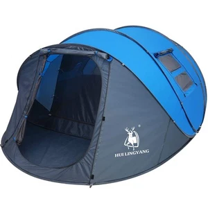 6 Person Easy Pop Up Tent, 12.5" x 8.5" x53.5", Automatic Setup Waterproof, D... - Picture 1 of 7