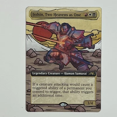 MTG Isshin, Two Heavens As One, Hand Painted Altered Card EDH Japanese Alter Art - Image 1 of 4