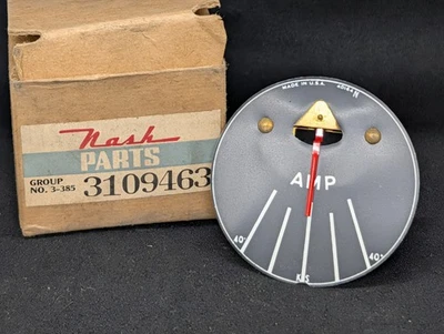 Nuevo de Lote Antiguo 1942-48 Nash Ambassador 600 amperios tablero cuadro de instrumentos medidor Foto 1 de 4