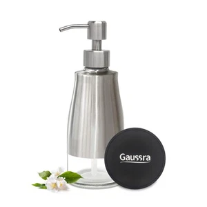 Soap Dispenser with Coaster and Stickers, Brushed Nickel Stainless Steel Case... - Picture 1 of 8