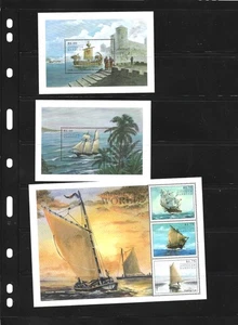 Antigua 1999 Ships of the World Mini Sheet Set of 3 MNH - Bild 1 von 1