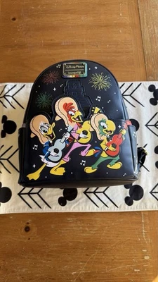 Disney Parks Three Caballeros Loungefly Backpack Mexico Fireworks - NEW - Image 1 of 4