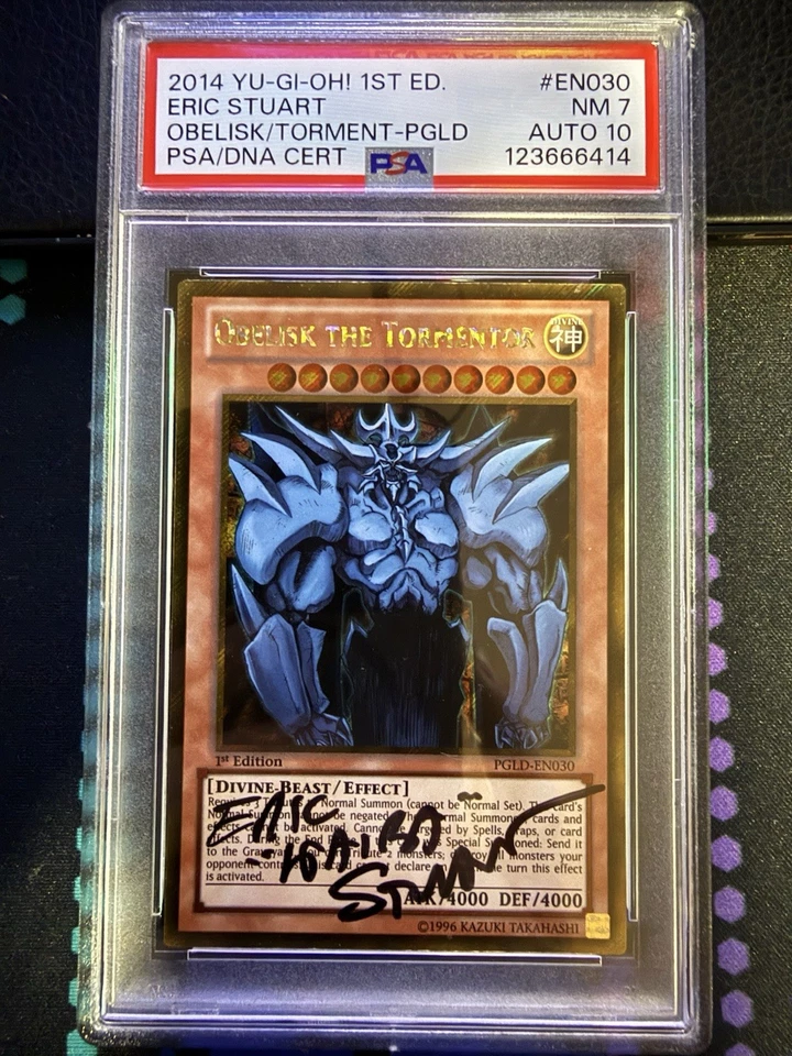Eric Stuart Signed Obelisk the Tormentor PGLD-EN030 1st Edition PSA NM 7 - Image 1 of 1