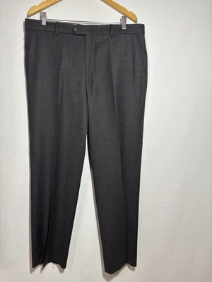 Linea Naturale Luxe Pants Mens 36x30 Black/Gray Dress Slacks 100% Wool - Image 1 of 4