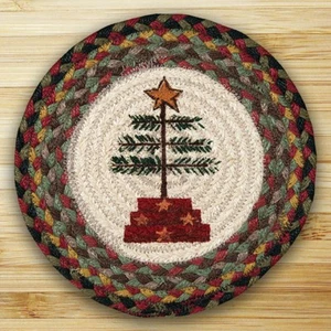 Earth Rugs Feather Tree Printed Round Swatch - Picture 1 of 1