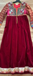 Women's S Fumi Vtg 1960's Long Robe Caftan Velvet DRESS 52" LONG - Picture 1 of 8