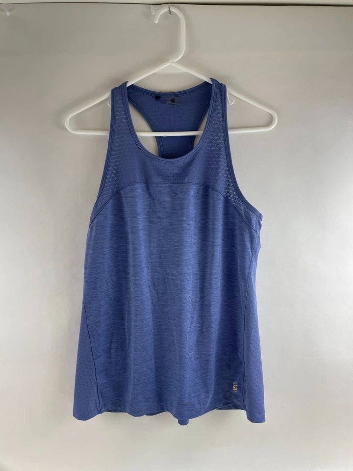 Second Skin Tank Top Women's Size Medium Blue Racerback Sleeveless Activewear - Image 1 of 4