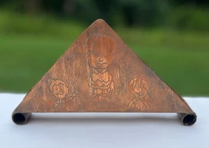 Servilletero de cobre grabado artesanal para letras - Imagen 1 de 7