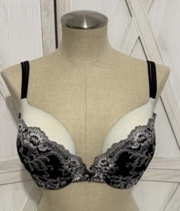 Victoria's Secret BH schwarz Spitze Gr. 36DD sexy Plunge Bügel - Bild 1 von 7