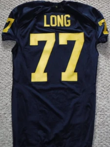 MICHIGAN WOLVERINES JAKE LONG JERSEY AUTHENTIC LONG MICHIGAN GAME CUT JERSEY 48 - Picture 1 of 9