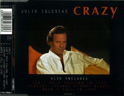 JULIO IGLESIAS - 5" CD -Crazy + Can't Help Falling + Vincent + When I Fall In  - Image 1 of 3