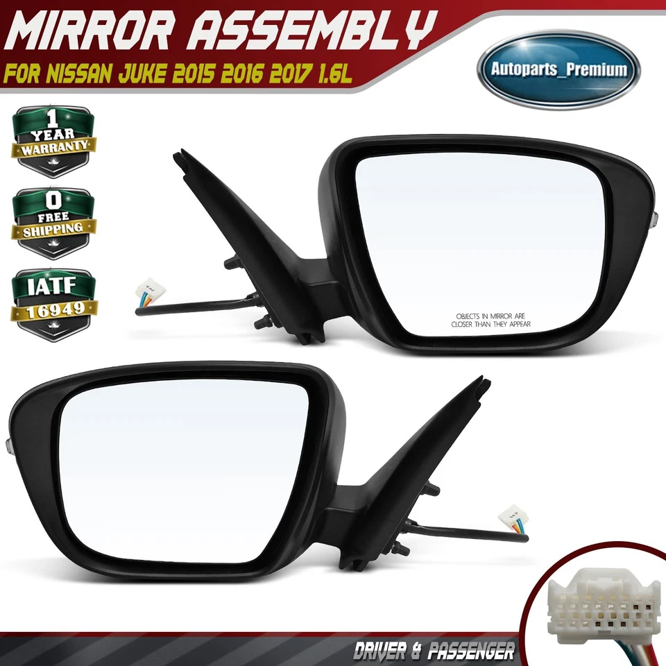 2 зеркала с ручным складыванием с указателем поворота для Nissan Juke 2015 2016 2017 - Изображение 1 из 4