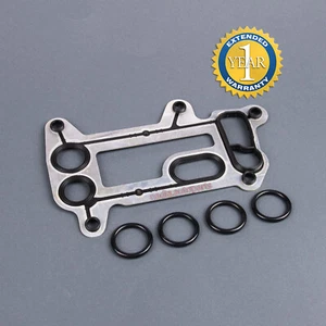 GUARNIZIONE + O-RING SET SCAMBIATORE RAFFREDDATORE DELL'OLIO BMW E81 E90 E60 N47 - Foto 1 di 8