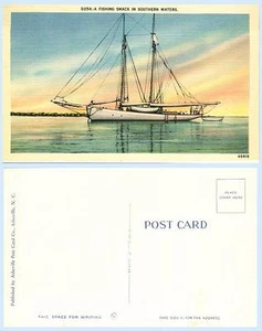 Fishing Smack in Southern Waters Ketch Sailing Ship Postcard Scarce - Picture 1 of 1