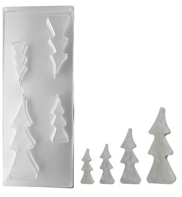 RAYHER Stampo 4 abeti 580g cemento creativo trasparente colata sapone